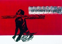 Un crimen sin castigo, 1997/99, Screen printing on canvas, Unique piece, 145x100cm